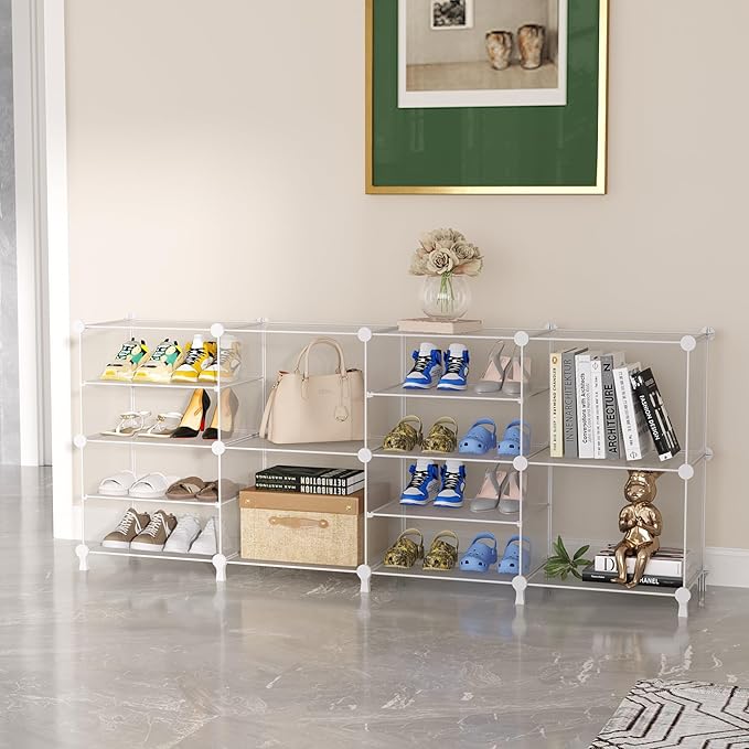 AWTATOS Closet Organizer 8 Cube Storage Shelves Clothes Organizers Closet Storage Stackable Cubby Shelving for Closet Bedroom