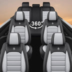 Seat Covers Custom Fit for GMC Yukon XL 2000-2026, 7 Seat, Compatible Airbag Non-Slip Waterproof Leather Seat Cover, Luxury Interior Car Seat Covers Full Set, Black Gray