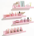 upsimples Acrylic Shelves for Wall Decor, 15" Display Shelf Perfume Organizer for Bathroom, Bedroom, Living Room, Floating Bo