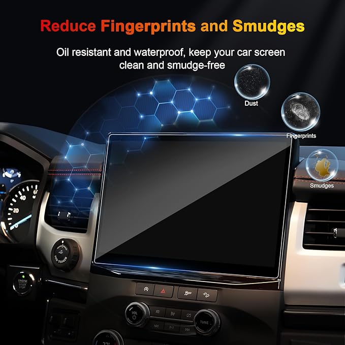 Screen Protector for 2022-2024 Ford Expedition SYNC 4 12" Touchscreen SUV Accessories Touch Screen Guard Tempered Glass Prote
