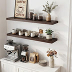 INHABIT UNION 31.5in Floating Shelves for Wall, Wall Mounted Shelves for Decor Storage Set of 2, Floating Shelf for Bedroom, 