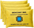4PCS Silica Gel Packets for Storage, 200g Each Color Indicating Dehumidifier Bags, Reusable Desiccant Packs for Closets,