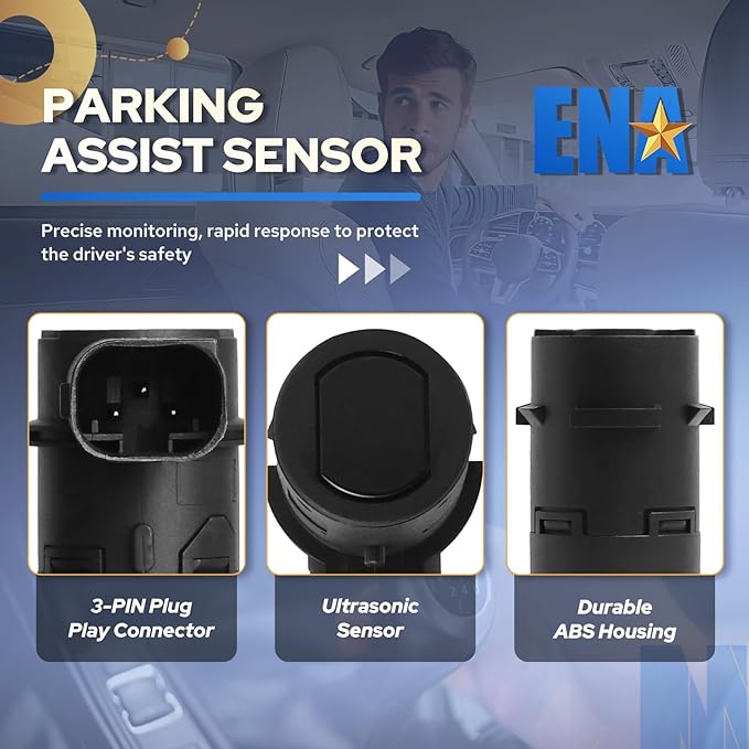ENA 4 Bumper Backup Parking Sensor Compatible with Ford F150 F250 F350 F450 F550 E150 E250 E350 E450 E550 Super Duty Escape Explorer Freestar Expedition Excursion Windstar Replacement for 4F2315K859AA