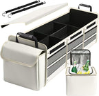 Car Trunk Organizer with Insulated Leakproof Cooler Bag, 4 in 1 Waterproof Portable Car Storage Organizer with Collapsible Cover, 3