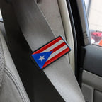 2PCS Puerto Rico Flag Car Seatbelt Adjuster car Universal Car Seat Belt Pads Cover for More Comfortable Driving, Seat Belt Shoulder Strap