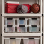 IRIS USA 13 QT Plastic Storage Box with Lid and Latches - 6 Pack - BPA-Free, Discreet Organizing Solution, Durable Nestable S
