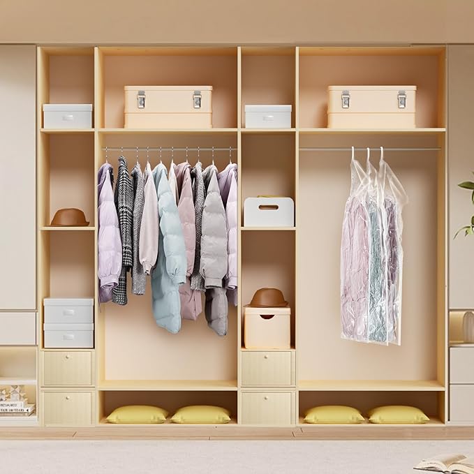 Hanging Vacuum Storage Bags For Clothes With Hand Pump,Coat Storage Bag Hanging,Vacuum Bags For Clothes,Space Saver Vacuum St