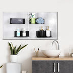 Kokone 6 Pack Magnetic Pegboard Shelves for Storing or Displaying, 10x4.3 Inch Flat Display Shelves for Pegboard, Wall Pegboa