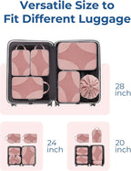 BAGSMART Compression Packing Cubes for Travel, Compressible Luggage Organizer for Cruise Ship, Lightweight Travel Essentials 