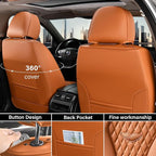 Coverado Car Seat Covers Full Set, Brown Seat Covers, Automotive Car Seat Cover, Car Seat Covers Front Seats Back Seat Covers
