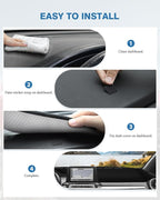 FIILINES Dash Cover for Kia Forte 2019-2024, Dashboard Mat Cover for Forte Accessories Sunshade Nonslip Mesh Protector No Gla