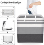 HomeHacks 3-Pack Large Laundry Basket, Waterproof, Freestanding Laundry Hamper, Collapsible Tall Clothes Hamper with Extended