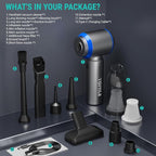 Mini Vacuum Cleaner, 2 in 1 27000PA Brushless Car Vacuum &250000RPM Air Duster 9000mAh Battery Air Blower Wireless Handheld V