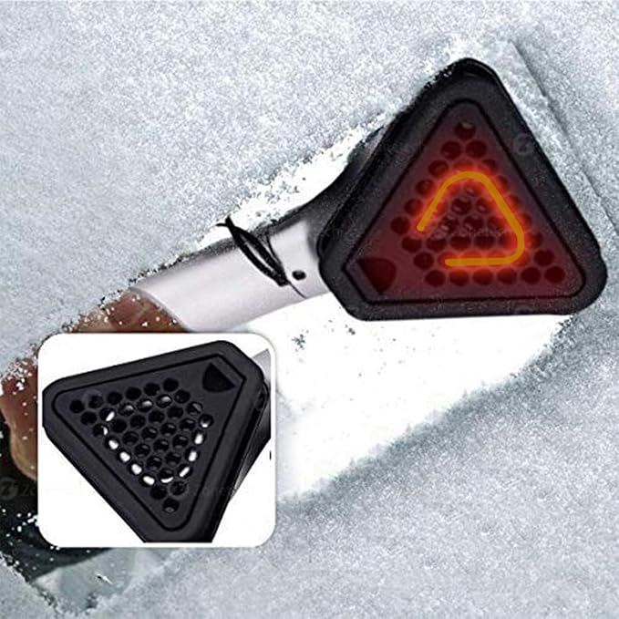 ZONETECH Heated Car Window Ice/Snow Scraper Extendable Auto Windshield Heated Scraper with LED Light,12V Electric Scraper Heating, 10-Pack Car Ice Scraper & Snow Removal Tool Stocking Stuffer