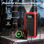 Tire Inflator Portable Air Compressor, 12V Car Jump Starter, 150PSI & 28000mAh Air Pump with Air Blower, Digital Pressure Gauge and LED Light, Electric Air Pump for Car, Motorcycle, Balls, Bike Pump