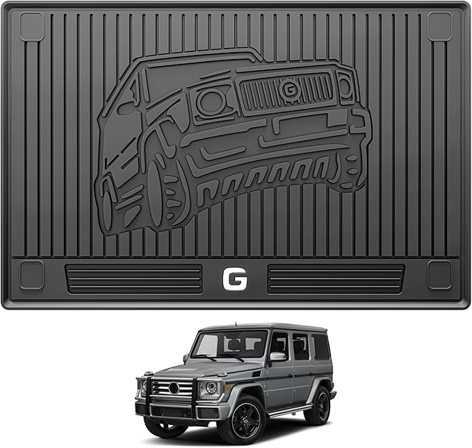3W Cargo Liner Fit for 2019-2025 2026 Mercedes-Benz G Class G500/G550/G580/AMG G63 SUV TPE All Weather Custom Fit Trunk Mat, Black