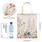 Cute Car Trash Can, Hanging Canvas Car Back Seat Organizer and Storage Bag, Funny Car Trash Bag For Travelling, Outdoor Cute Watercolor Floral