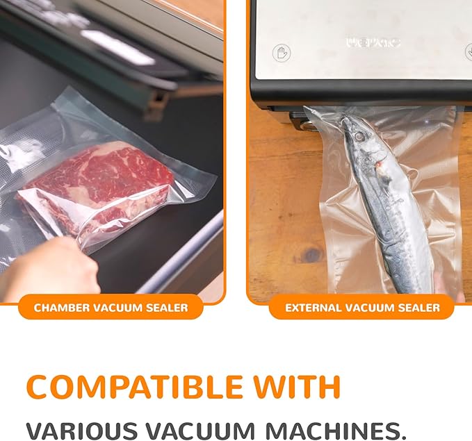 Wevac 6''x150', Vacuum Seal Roll Keeper with Cutter, Ideal Vacuum Sealer Bags for Food Saver, BPA Free, Commercial Grade, Gre