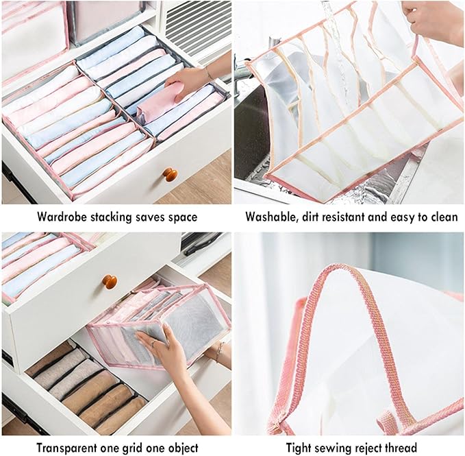 3PCS Wardrobe Clothes Organizer - Foldable Closet Drawer Organizer for Clothes, Portable Closet Organizers and Storage Bins, 