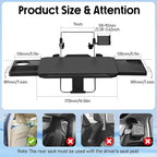 Large Car Steering Wheel Tray Back Seat Headrest Steering Wheel with Phone Holder Desk Food Table for Eating Food Drink and