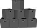 Fabric storage bins Cubes, Fabric Cube Organizer with Handle, Foldable Cube Bins for Cloth or Accessary Storage, 11x11x11, Se