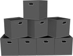 Fabric storage bins Cubes, Fabric Cube Organizer with Handle, Foldable Cube Bins for Cloth or Accessary Storage, 11x11x11, Se
