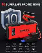 GOOLOO GT3000 Jump Starter, 65W Quick Charge, 3000A Battery Jumper Starter Portable, 12V SuperSafe Lithium Battery