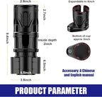 Dual Car Cup Holder Expander, 2 in 1 Multifunctional Auto Drink Adapter with Adjustable Base, 360 Degrees Rotating Cupholder Extender with Compass, Universal Car Accessories