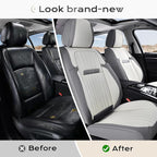 Coverado Car Seat Covers Front Seats, Seat Covers for Cars, Car Seat Protector, 2-Pack Car Seat Cushion Nappa Leather, Waterp