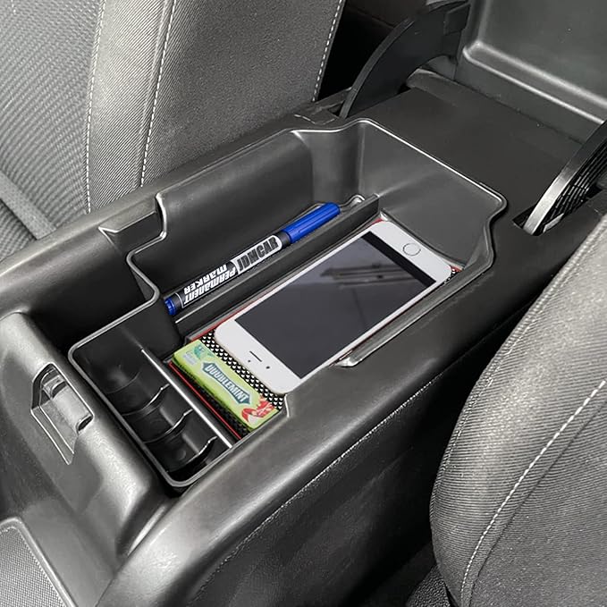 JDMCAR Compatible with Center Console Tray Chevy Colorado/GMC Canyon Accessories 2015-2020 2021 2022 - Red Trim