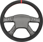 MEWANT Hand Stitched Steering Wheel Cover for Chevy Silverado 1500 2003-2006 Trailblazer 9040 Athsuede Steering Wrap