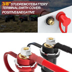 Battery Jump Post Kit with 𝟱𝟵 𝗶𝗻𝗰𝗵 Cable and Metal Insulation Mounting Bracket,Outdoor Heavy Duty Remote Battery Charging Posts Battery Terminals Relocation Kit (Remote Battery Terminals)