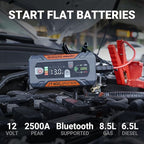 LOKITHOR JT400 12V Jump Starter and Battery Tester 2-in-1, 2500A Battery Jumper Starter Portable for Up to 8.5L Gas