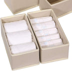 DIOMMELL 6 Pack Foldable Cloth Storage Box Closet Dresser Drawer Organizer Fabric Baskets Bins Containers Divider with Drawer