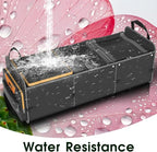 Car Trunk Organizer for SUV, Heavy Duty Waterproof Trunk Organizer, Foldable Collapsible Car Organizer with Cooler, Multi-Comp