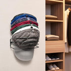 Heran Hat Racks for Baseball Caps 2-Pack, Wall Mounted Hat Organizer for Wall Door Closet, Metal Hat Rack Holder Up to 30 Cap