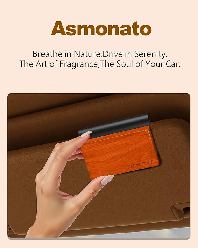 Car Air Freshener-The Original Wood Air Freshener for Visor Clip - Long Lasting Car Odor Eliminator and Scent Diffuser for Ca