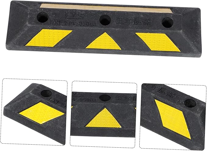 Mikinona Car Parking Stopper for Garage Heavy-Duty Tire Block for Trucks Trailers and Buses Easy to Install Lightweight for Indoor and Outdoor Use Garage Parking Aid