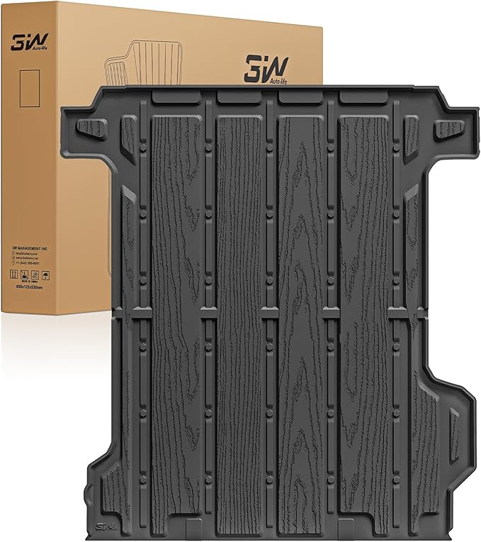 3W Trunk Bed Mat Fit for Silverado EV/GMC Sierra EV/Sierra EV Denali 2024 2025 2026 All Weather TPE Custom Fit Bed Liner for Silverado EV/GMC Sierra EV/Sierra EV Denali