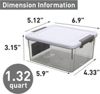 Citylife 1.32 QT 10 Pack Small Storage Bins Plastic Storage Container Stackable Box with Lids for Organizing, Clear Grey.