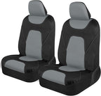Motor Trend Waterproof Car Seat Covers Full Set – Black & Gray Seat Covers for Car Front & 60/40 Split Back Bench - Carseat C