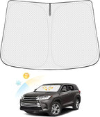 Windshield Sun Shade for Toyota Highlander 2014-2019 Thicken 6-Layer Foldable Front Window Sunshade Sun Visor Protector Block UV Rays Keep Vehicle Cool