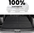 LASFIT Trunk Cargo Mats for Mitsubishi Outlander 2022-2025 (Not Fit PHEV or Sport Models), Custom Fit All-Weather TPE Rubber Backerst Mat & Trunk Mat for Mitsubishi Outlander Accessories, Black