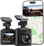 Dash Cam 2K, WiFi Dashcams with APP, External GPS, 1.5'' IPS Screen, Front Dash Camera for Cars, Mini Car Camera, WDR Night V