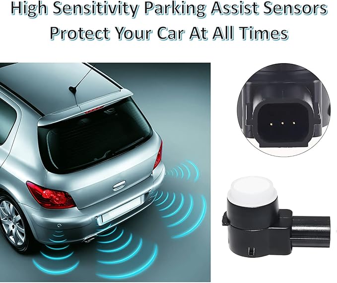 MANATEE 15239247 Backup Parking Assist Object Sensor, 25961316 Bumper Object Sensor for Chevy, for Cadillac, for GMC, for Buick Lucerne Enclave 25961317 25962147 (White 1 PCS)