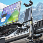 CD Slot Car Mount for iPad & iPhone, Height Adjustable CD Player Tablet Holder for Car, Truck, Compatible with 4-13" iPad Pro 12.9 Air Mini, Galaxy Tab, iPhone16 15, Z Fold 6 5