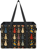 Reusable Grocery Bags Heavy Duty Shopping Bags Foldable Large Tote Bags with Long Handles & Hard Bottom