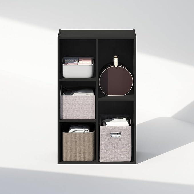 Furinno Reed Closet Organizers and Storage, 5-Cube Reversible Closet Shelves, Closet Organization Shelf, 9.4 x 19.5 x 31.5, f