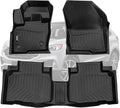 VIWIK Floor Mats Compatible for Ford Edge 2015-2024, TPE Rubber Car Mats All Weather Custom Floor Liners for 2015-2024 Edge Full Set 1st and 2nd Row Front & Rear Non-Slip Odorless