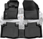 VIWIK Floor Mats Compatible for Ford Edge 2015-2024, TPE Rubber Car Mats All Weather Custom Floor Liners for 2015-2024 Edge Full Set 1st and 2nd Row Front & Rear Non-Slip Odorless